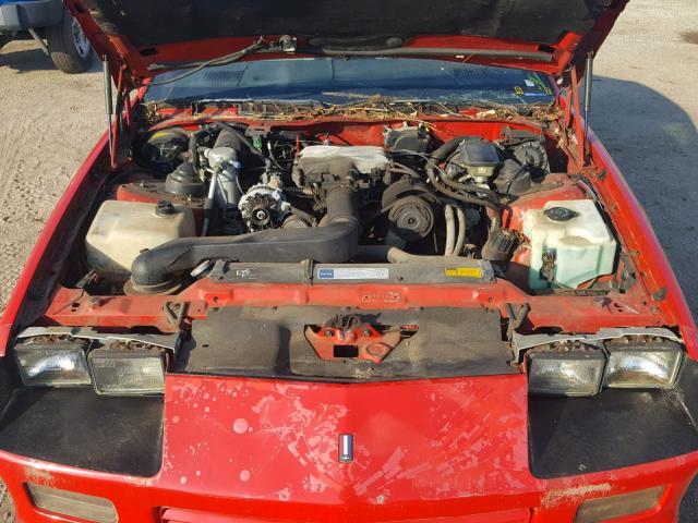 1G1FP23T1NL150799 - 1992 CHEVROLET CAMARO RS RED photo 7