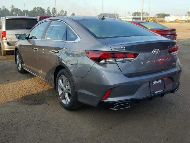 5NPE34AF1JH709256 - 2018 HYUNDAI SONATA SPO GRAY photo 3