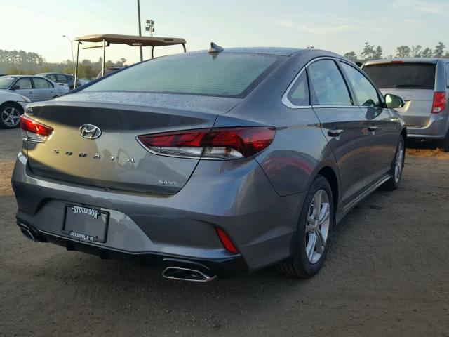 5NPE34AF1JH709256 - 2018 HYUNDAI SONATA SPO GRAY photo 4