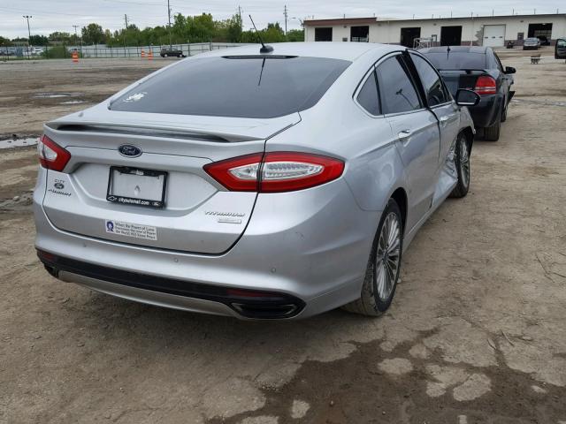 3FA6P0K96ER318056 - 2014 FORD FUSION TIT SILVER photo 4