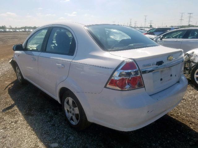 KL1TD5DE7AB088448 - 2010 CHEVROLET AVEO LS WHITE photo 3