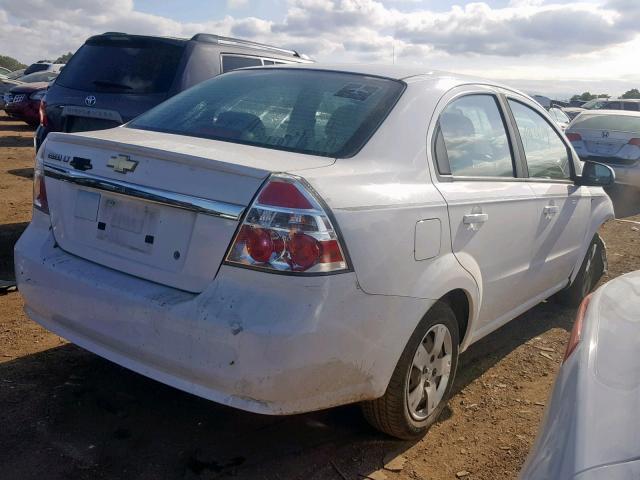 KL1TD5DE7AB088448 - 2010 CHEVROLET AVEO LS WHITE photo 4