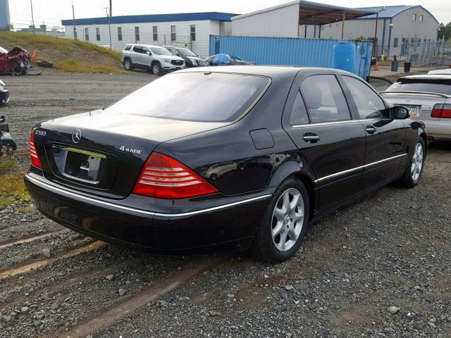 WDBNG84JX5A454176 - 2005 MERCEDES-BENZ S 500 4MAT BLACK photo 4