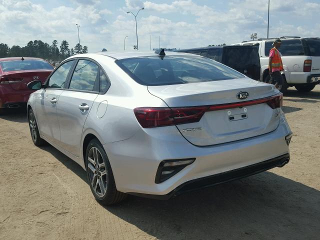 3KPF34AD4KE012172 - 2019 KIA FORTE GT L SILVER photo 3