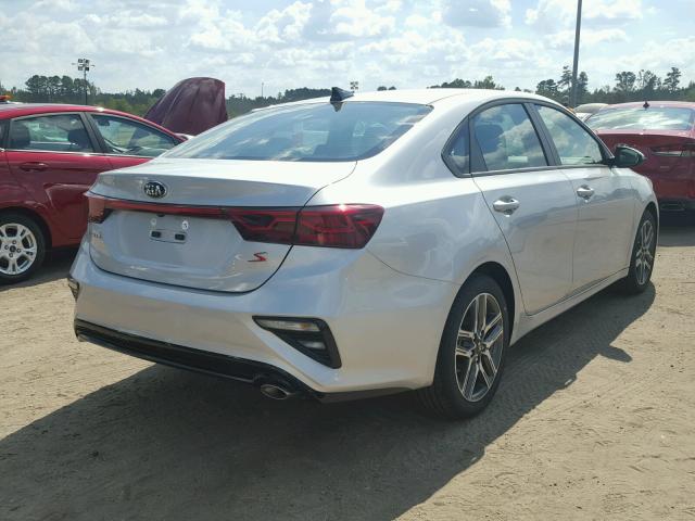 3KPF34AD4KE012172 - 2019 KIA FORTE GT L SILVER photo 4