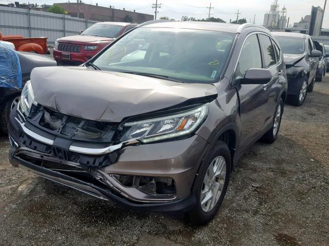 5J6RM4H70FL051486 - 2015 HONDA CR-V EXL TAN photo 2