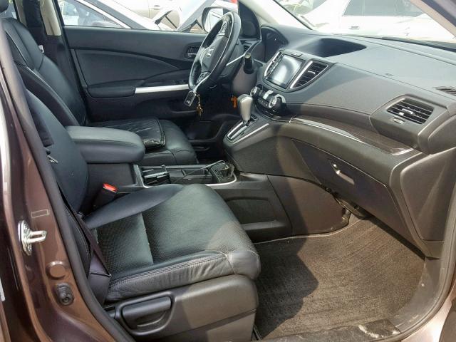 5J6RM4H70FL051486 - 2015 HONDA CR-V EXL TAN photo 5