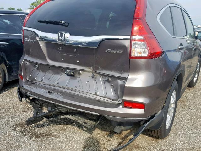 5J6RM4H70FL051486 - 2015 HONDA CR-V EXL TAN photo 9