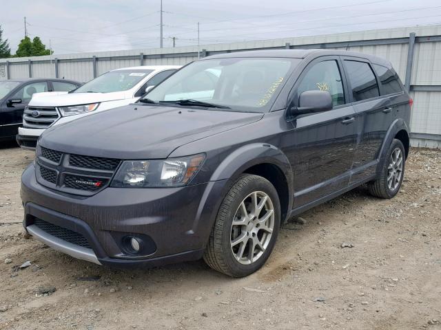 3C4PDDEG5HT585849 - 2017 DODGE JOURNEY GT CHARCOAL photo 2