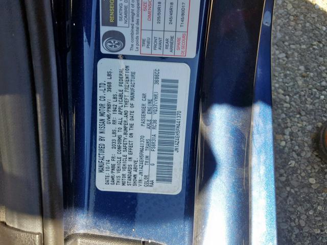 JN1AZ4EH5FM441370 - 2015 NISSAN 370Z BASE BLUE photo 10