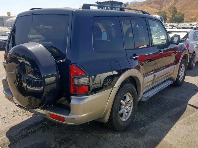 JA4MW51RX2J071725 - 2002 MITSUBISHI MONTERO LI BLACK photo 4