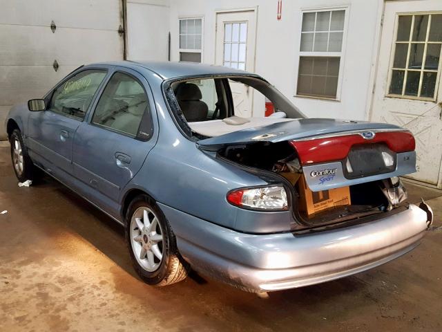 3FAFP66L1YM104022 - 2000 FORD CONTOUR SE BLUE photo 3