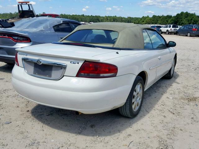 1C3EL75R34N167172 - 2004 CHRYSLER SEBRING GT WHITE photo 4