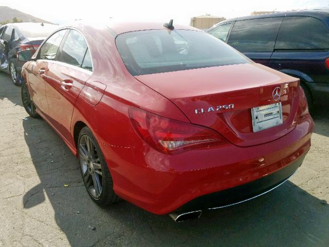 WDDSJ4EB0FN181352 - 2015 MERCEDES-BENZ CLA 250 RED photo 3