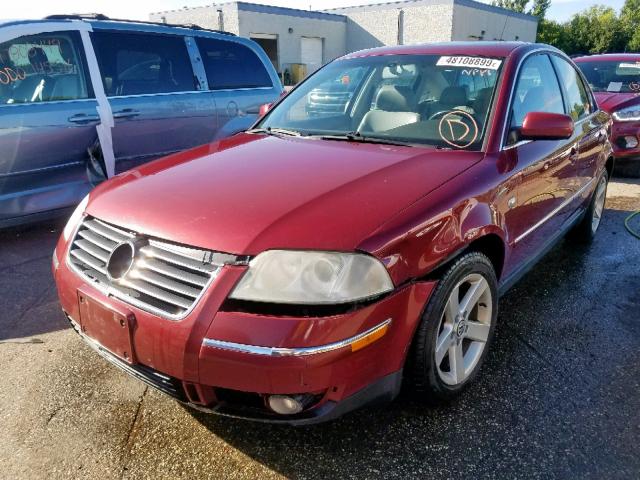 WVWRH63B64P053556 - 2004 VOLKSWAGEN PASSAT GLX MAROON photo 2