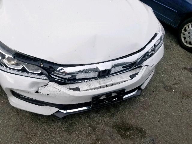 1HGCR2F89HA147503 - 2017 HONDA ACCORD EXL WHITE photo 9