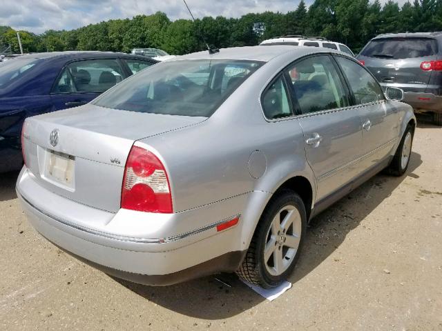 WVWRH63B44P141148 - 2004 VOLKSWAGEN PASSAT GLX SILVER photo 4