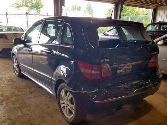 WDDFH34X58J327257 - 2008 MERCEDES-BENZ B200 BLACK photo 3