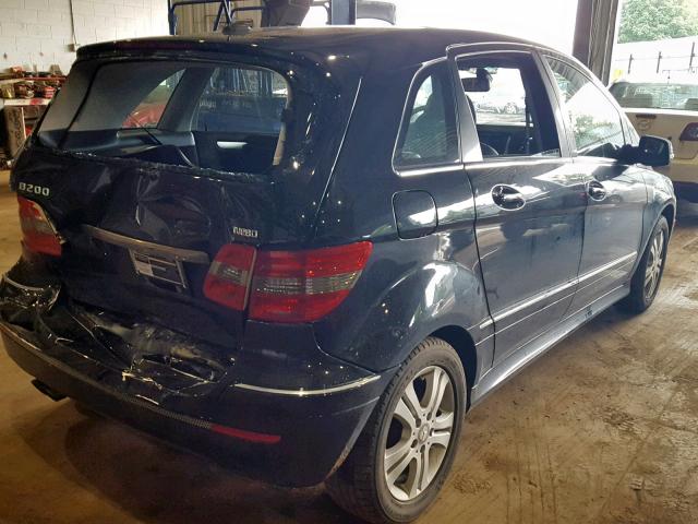 WDDFH34X58J327257 - 2008 MERCEDES-BENZ B200 BLACK photo 4