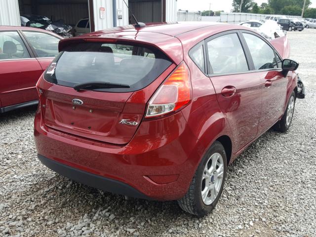 3FADP4EJ3GM155015 - 2016 FORD FIESTA SE RED photo 4