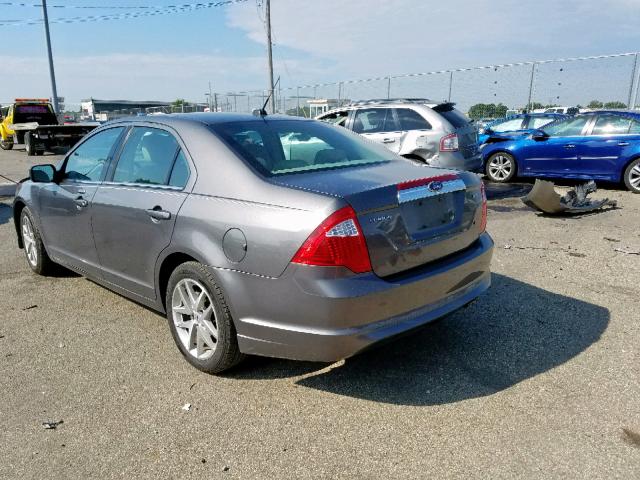 3FAHP0JA2AR415415 - 2010 FORD FUSION SEL GRAY photo 3