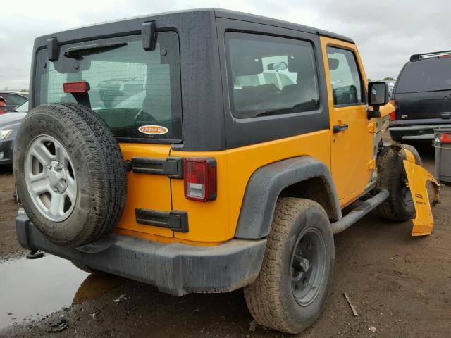 1C4AJWAG5CL203887 - 2012 JEEP WRANGLER S YELLOW photo 4