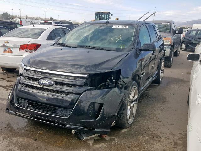 2FMDK3AK8DBA96912 - 2013 FORD EDGE SPORT BLACK photo 2