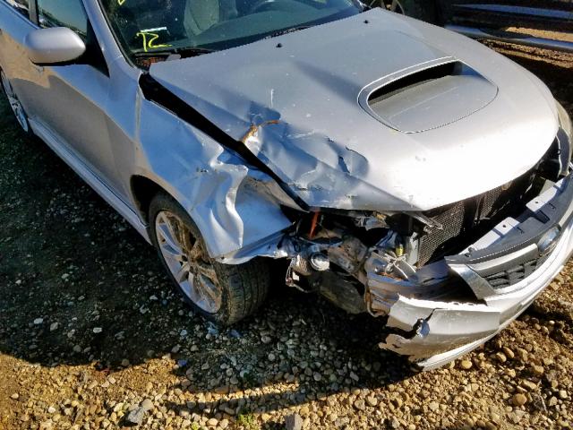 JF1GE75658G509290 - 2008 SUBARU IMPREZA WR SILVER photo 9