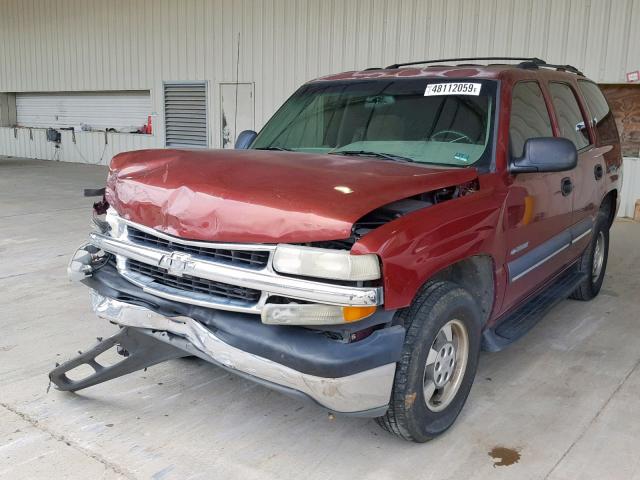 1GNEC13Z22R124970 - 2002 CHEVROLET TAHOE MAROON photo 2