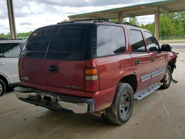 1GNEC13Z22R124970 - 2002 CHEVROLET TAHOE MAROON photo 4