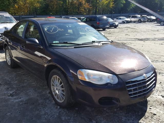 1C3EL46X64N291545 - 2004 CHRYSLER SEBRING LX MAROON photo 1