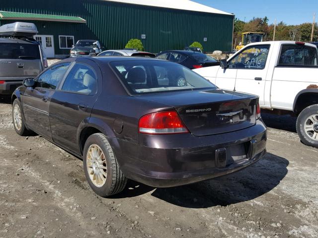 1C3EL46X64N291545 - 2004 CHRYSLER SEBRING LX MAROON photo 3