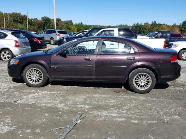 1C3EL46X64N291545 - 2004 CHRYSLER SEBRING LX MAROON photo 9