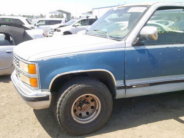 1GCFC24K8MZ120462 - 1991 CHEVROLET GMT-400 C2 BLUE photo 10