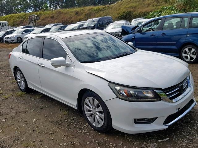 1HGCR2F8XDA188085 - 2013 HONDA ACCORD EXL WHITE photo 1