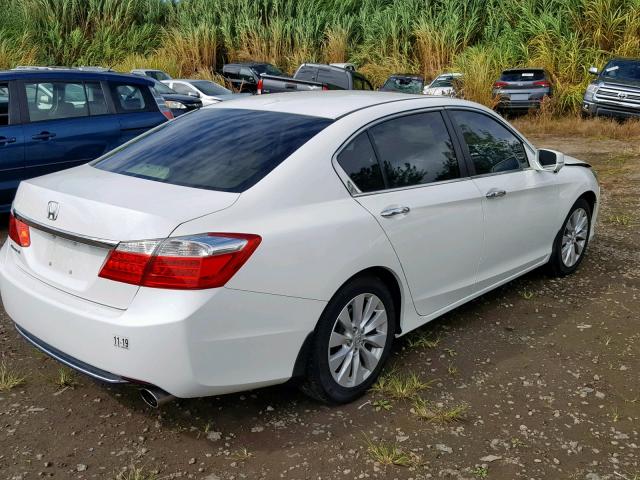 1HGCR2F8XDA188085 - 2013 HONDA ACCORD EXL WHITE photo 4