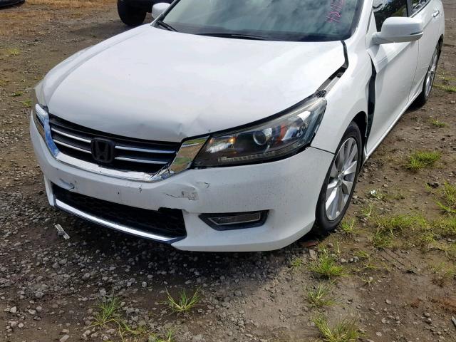 1HGCR2F8XDA188085 - 2013 HONDA ACCORD EXL WHITE photo 9