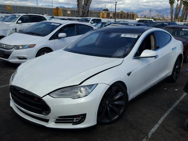 5YJSA1DP7DFP07820 - 2013 TESLA MODEL S Սպիտակ լուսանկար 2