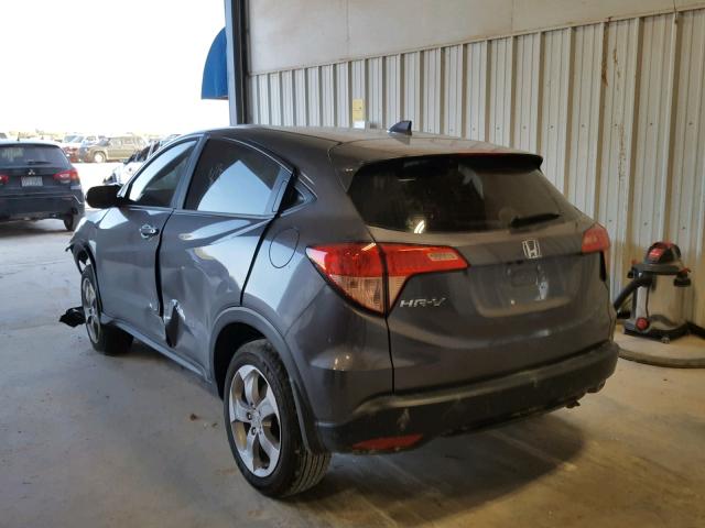 3CZRU5H3XJM719398 - 2018 HONDA HR-V LX GRAY photo 3