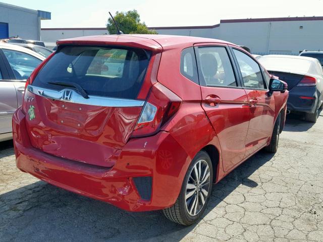 JHMGK5H7XGX044871 - 2016 HONDA FIT EX RED photo 4