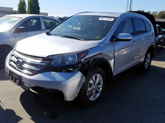 2HKRM3H71EH560067 - 2014 HONDA CR-V EXL SILVER photo 2