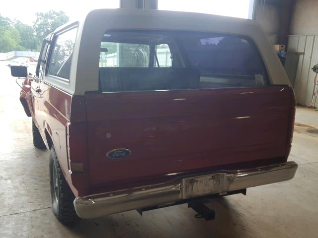 1FMDU15N2GLA09268 - 1986 FORD BRONCO U10 RED photo 3