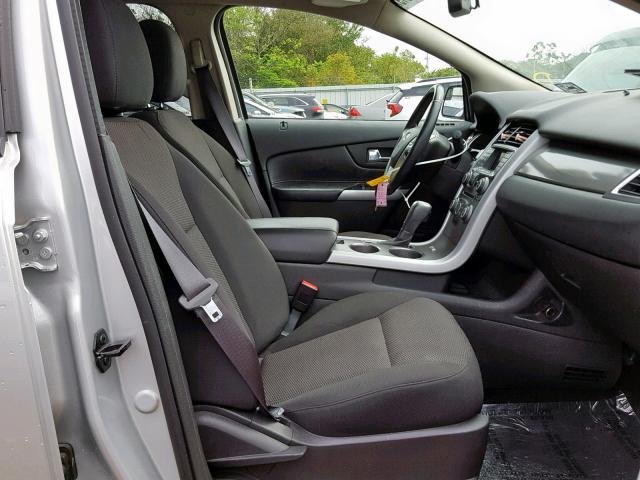 2FMDK4JC9EBB67258 - 2014 FORD EDGE SEL SILVER photo 5