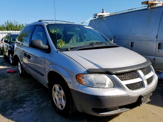 1B4GP25R02B698529 - 2002 DODGE CARAVAN SE SILVER photo 1