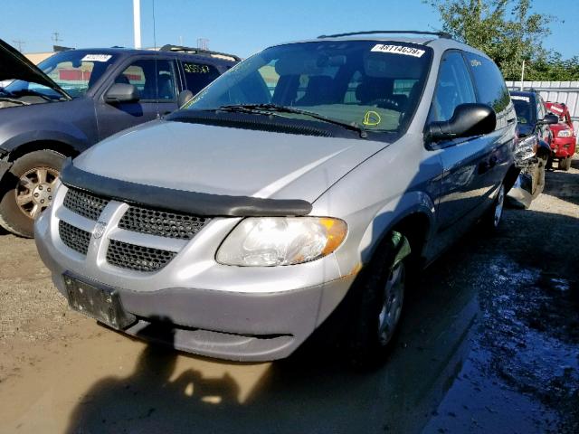 1B4GP25R02B698529 - 2002 DODGE CARAVAN SE SILVER photo 2