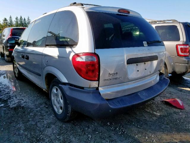 1B4GP25R02B698529 - 2002 DODGE CARAVAN SE SILVER photo 3