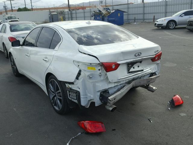 JN1BV7AP0FM337478 - 2015 INFINITI Q50 BASE WHITE photo 3