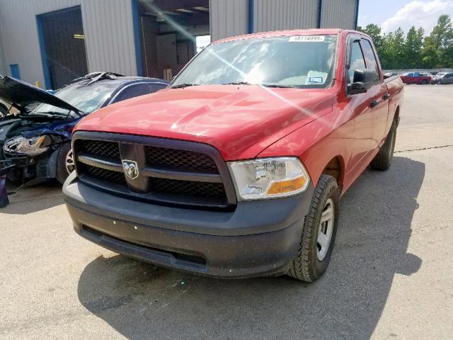 1C6RD7FP9CS315503 - 2012 DODGE RAM 1500 S RED photo 2