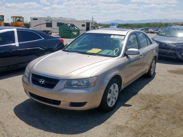 5NPET46C48H387575 - 2008 HYUNDAI SONATA GLS GOLD photo 2