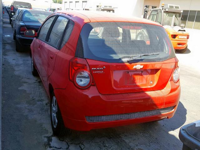 KL1TD6DE4BB150461 - 2011 CHEVROLET AVEO LS RED photo 3